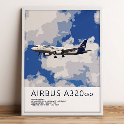 Lufthansa Airbus A320 Poster