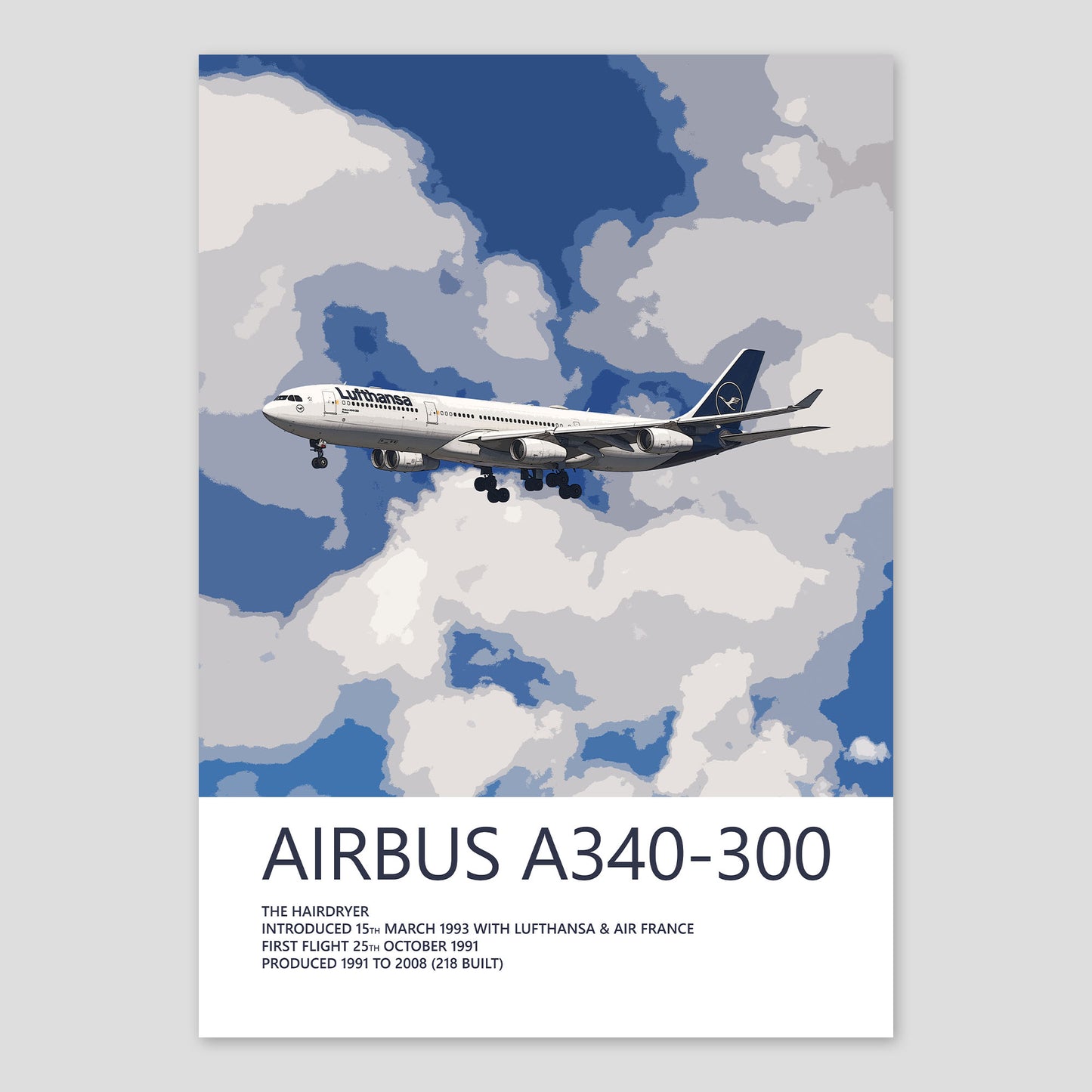 Lufthansa Airbus A340-300 Poster