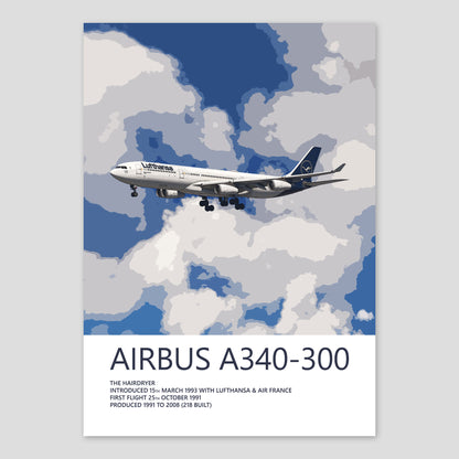 Lufthansa Airbus A340-300 Poster