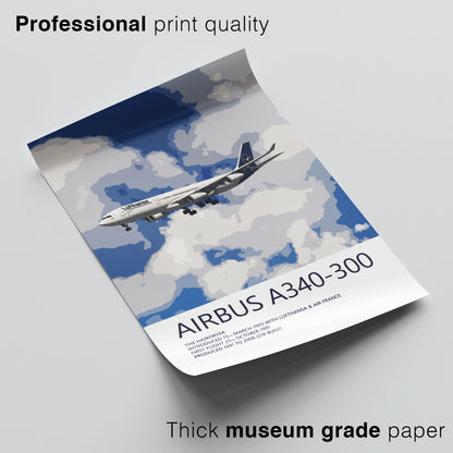 Lufthansa Airbus A340-300 Poster