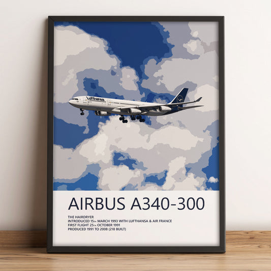 Lufthansa Airbus A340-300 Poster