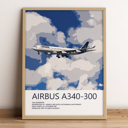 Lufthansa Airbus A340-300 Poster