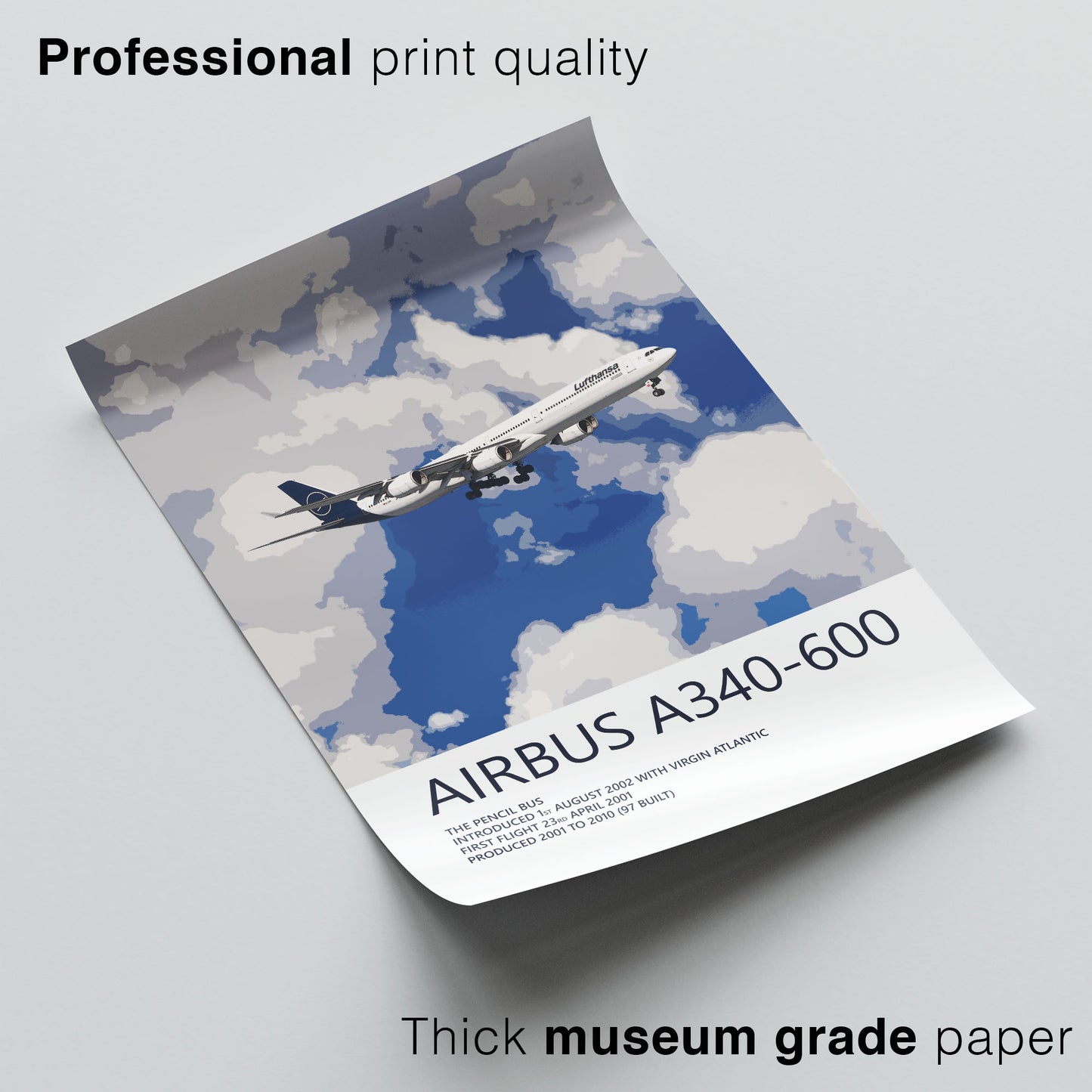 Lufthansa Airbus A340-600 Poster