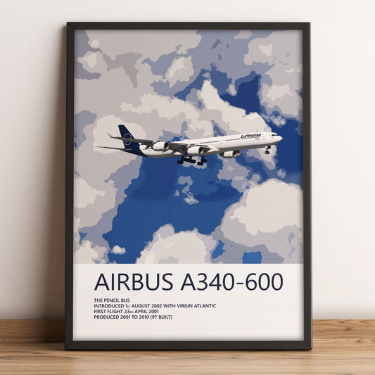 Lufthansa Airbus A340-600 Poster