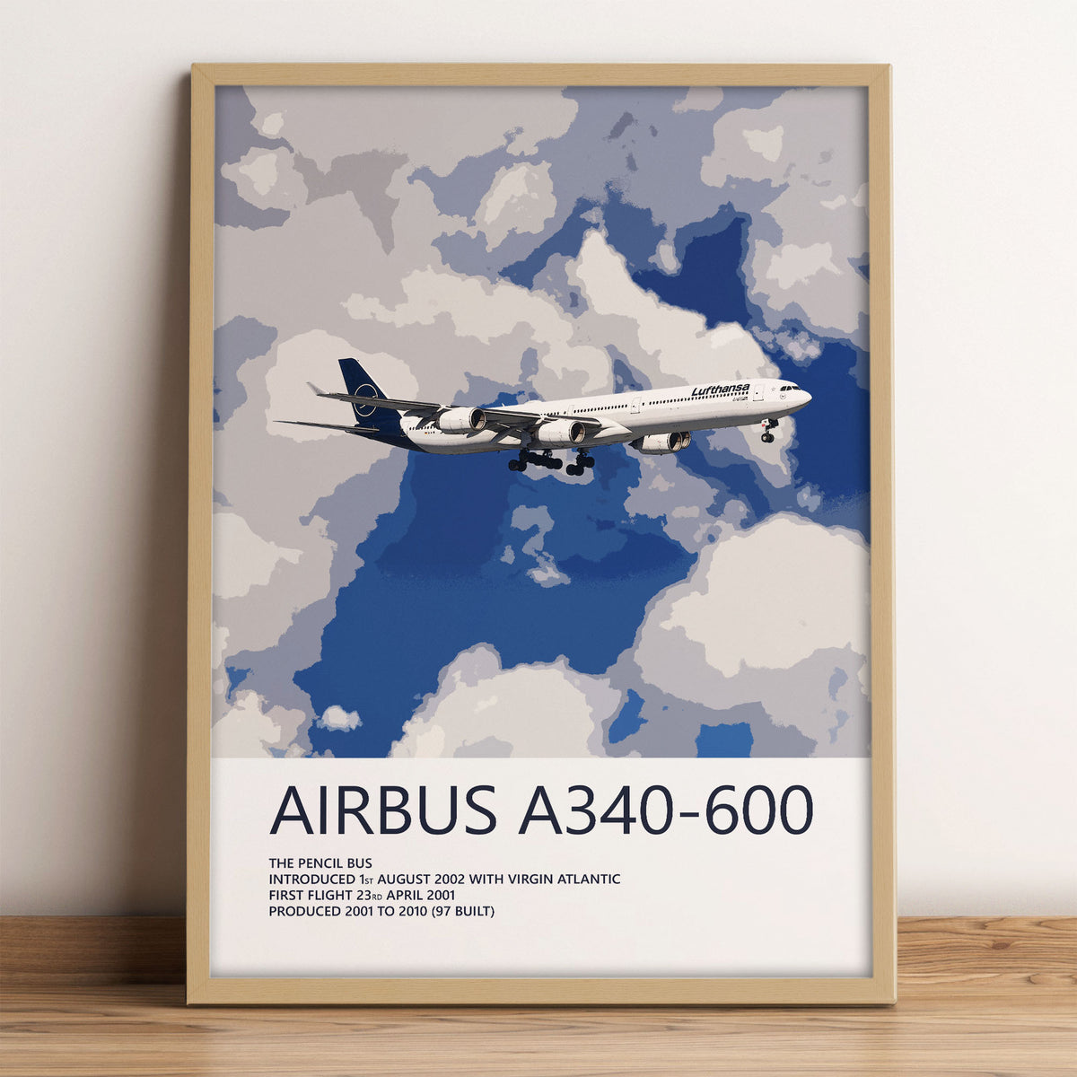 Lufthansa Airbus A340-600 Poster