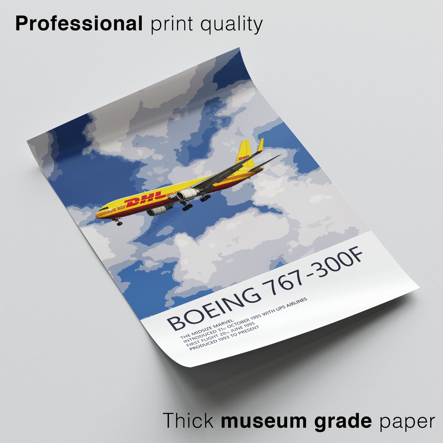 DHL Boeing 767-300F Poster (Opb. DHL Air UK)