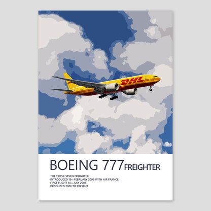 DHL Boeing 777F Poster (Opb. DHL Air UK)