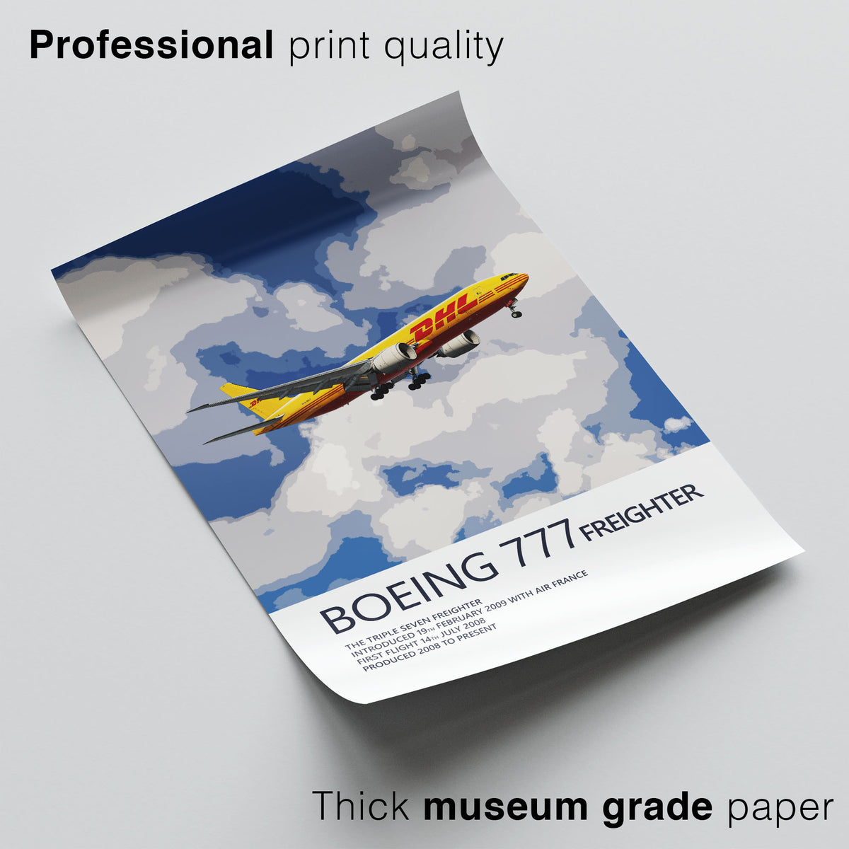 DHL Boeing 777F Poster (Opb. DHL Air UK)