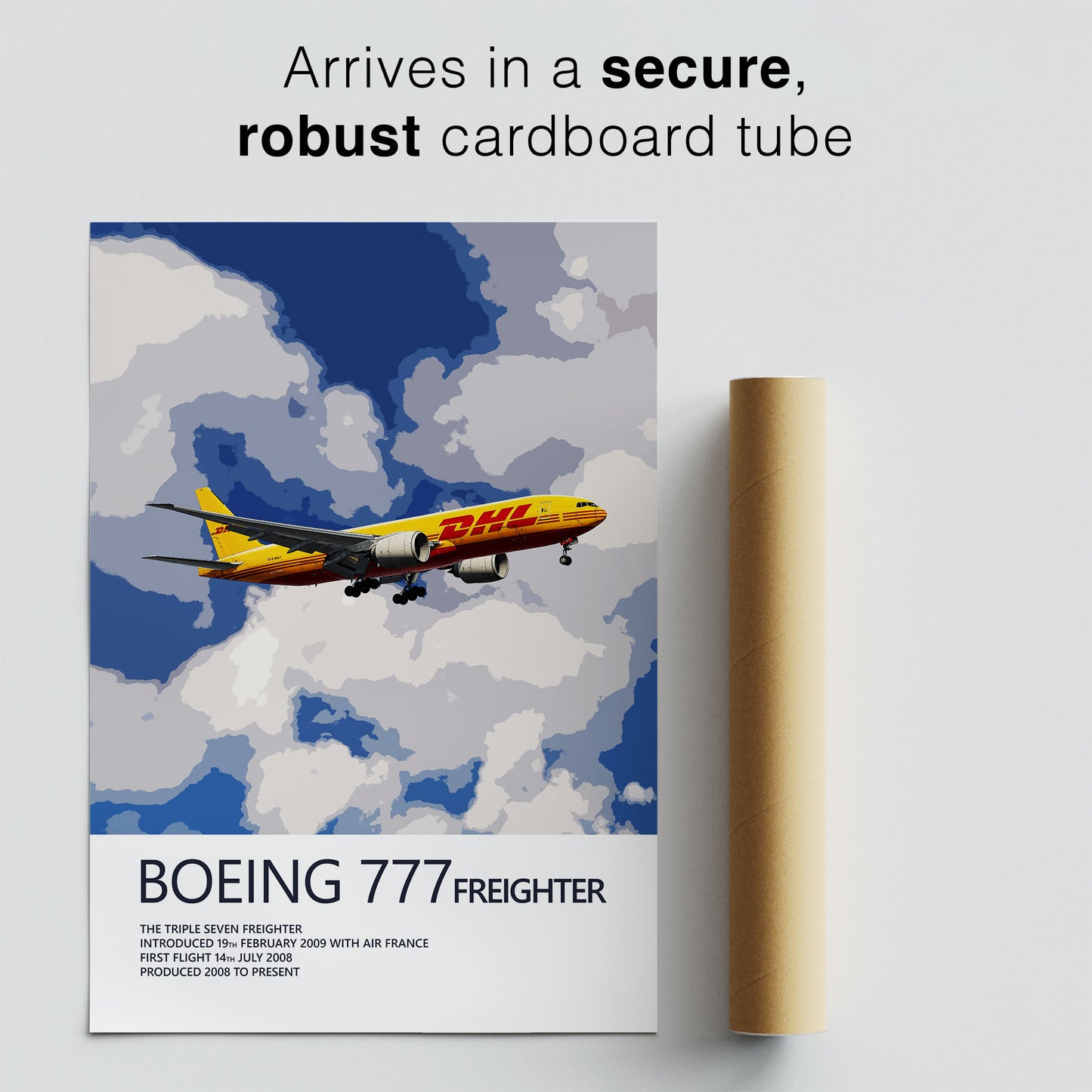 DHL Boeing 777F Poster (Opb. DHL Air UK)
