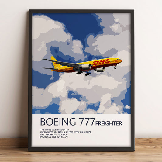 DHL Boeing 777F Poster (Opb. DHL Air UK)