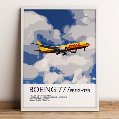 DHL Boeing 777F Poster (Opb. DHL Air UK)