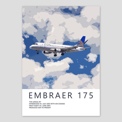 SkyWest Airlines Embraer 175 Poster - United Express