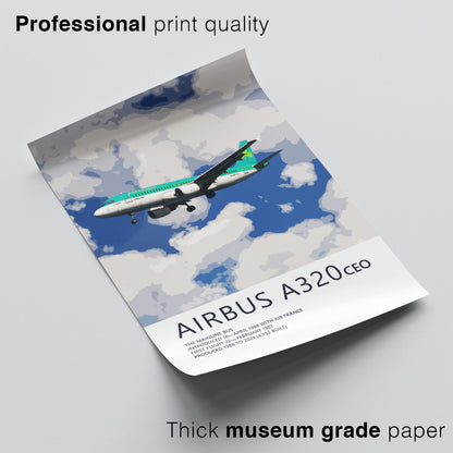 Aer Lingus Airbus A320 Poster – 1996 Livery