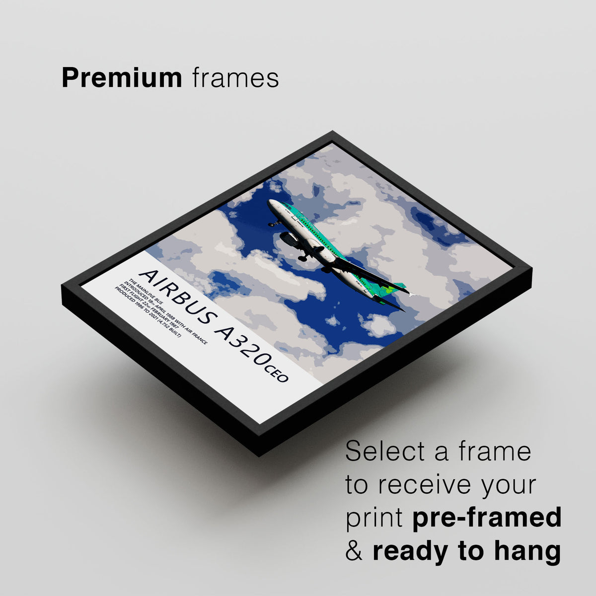 Aer Lingus Airbus A320 Poster – 1996 Livery