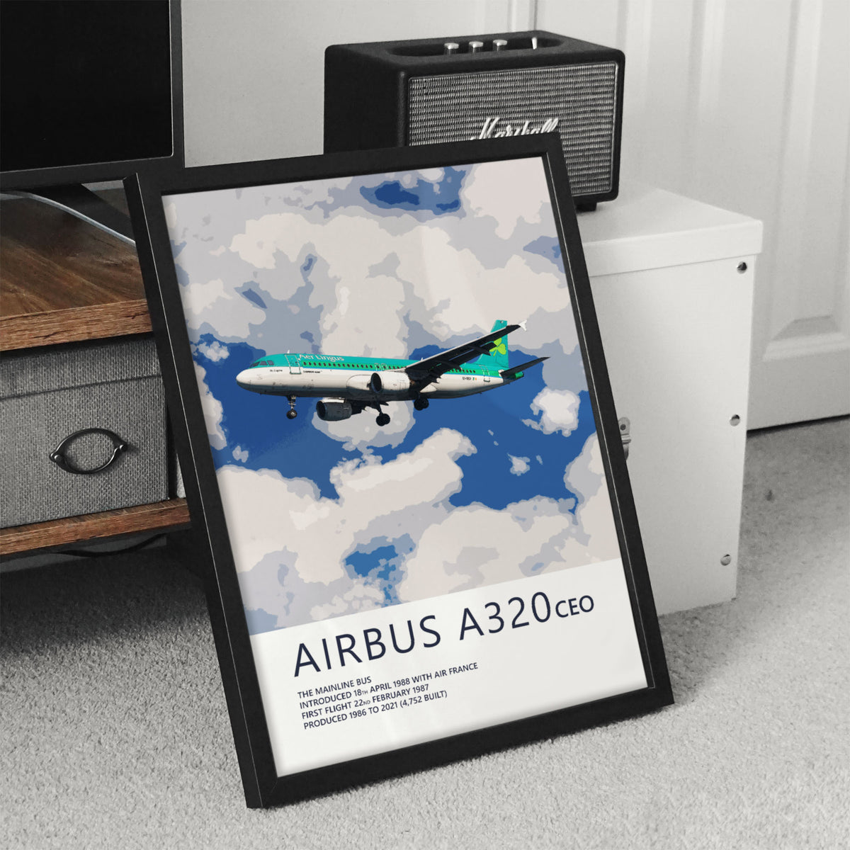 Aer Lingus Airbus A320 Poster – 1996 Livery