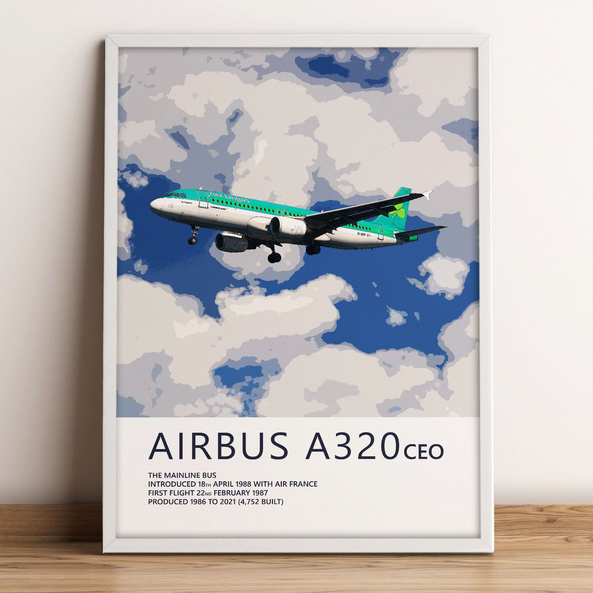 Aer Lingus Airbus A320 Poster – 1996 Livery