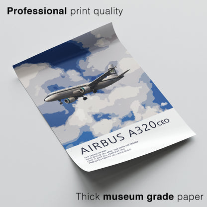 Aer Lingus Airbus A320 Poster – Retro Livery