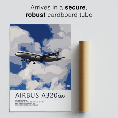 Aer Lingus Airbus A320 Poster – Retro Livery