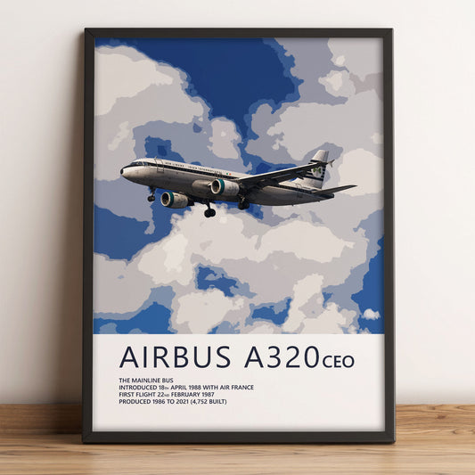 Aer Lingus Airbus A320 Poster – Retro Livery