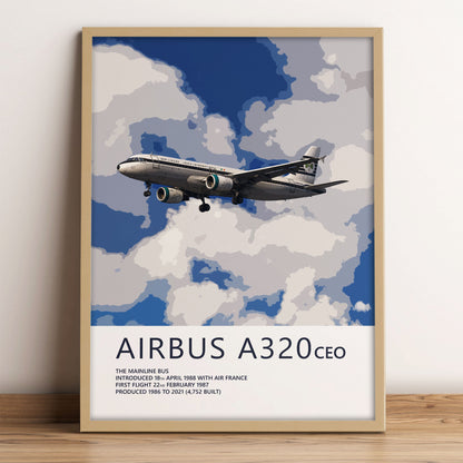 Aer Lingus Airbus A320 Poster – Retro Livery