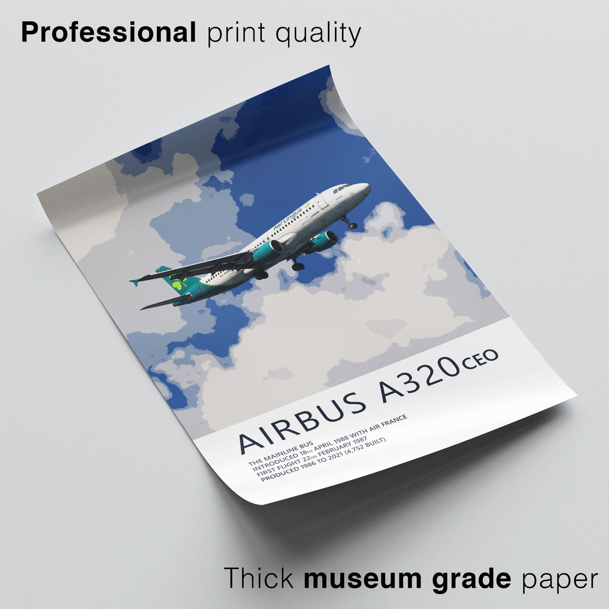 Aer Lingus Airbus A320 Poster – 2019 Livery