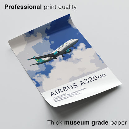 Aer Lingus Airbus A320 Poster – 2019 Livery