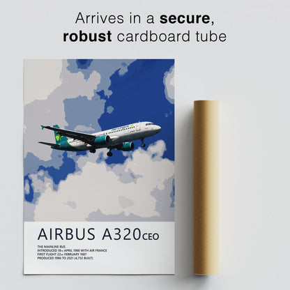 Aer Lingus Airbus A320 Poster – 2019 Livery