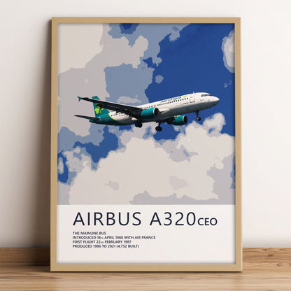 Aer Lingus Airbus A320 Poster – 2019 Livery