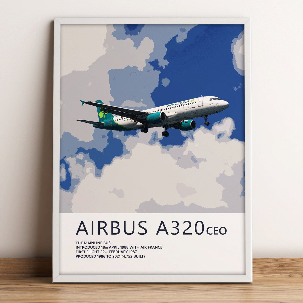 Aer Lingus Airbus A320 Poster – 2019 Livery