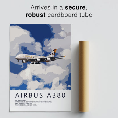 Etihad Airways Airbus A380 Poster