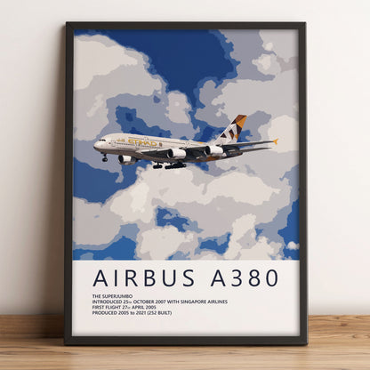 Etihad Airways Airbus A380 Poster