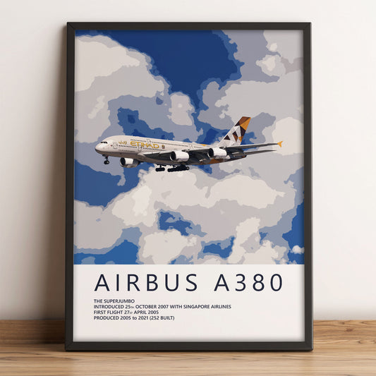 Etihad Airways Airbus A380 Poster
