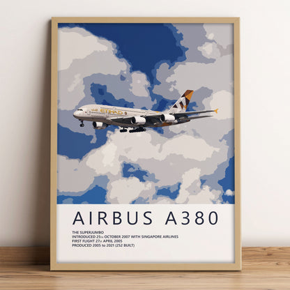 Etihad Airways Airbus A380 Poster