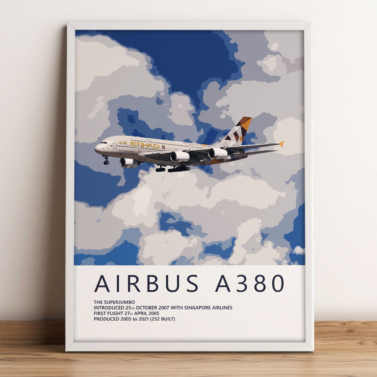 Etihad Airways Airbus A380 Poster