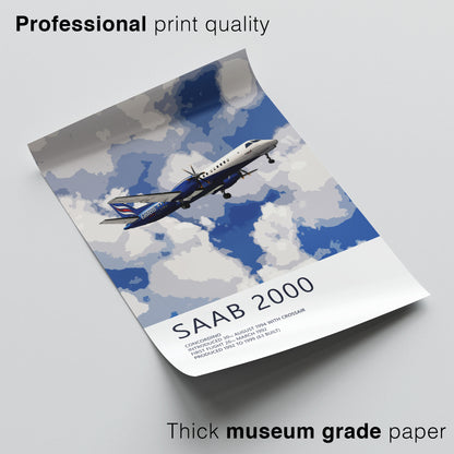 Eastern Airways Saab 2000 Poster
