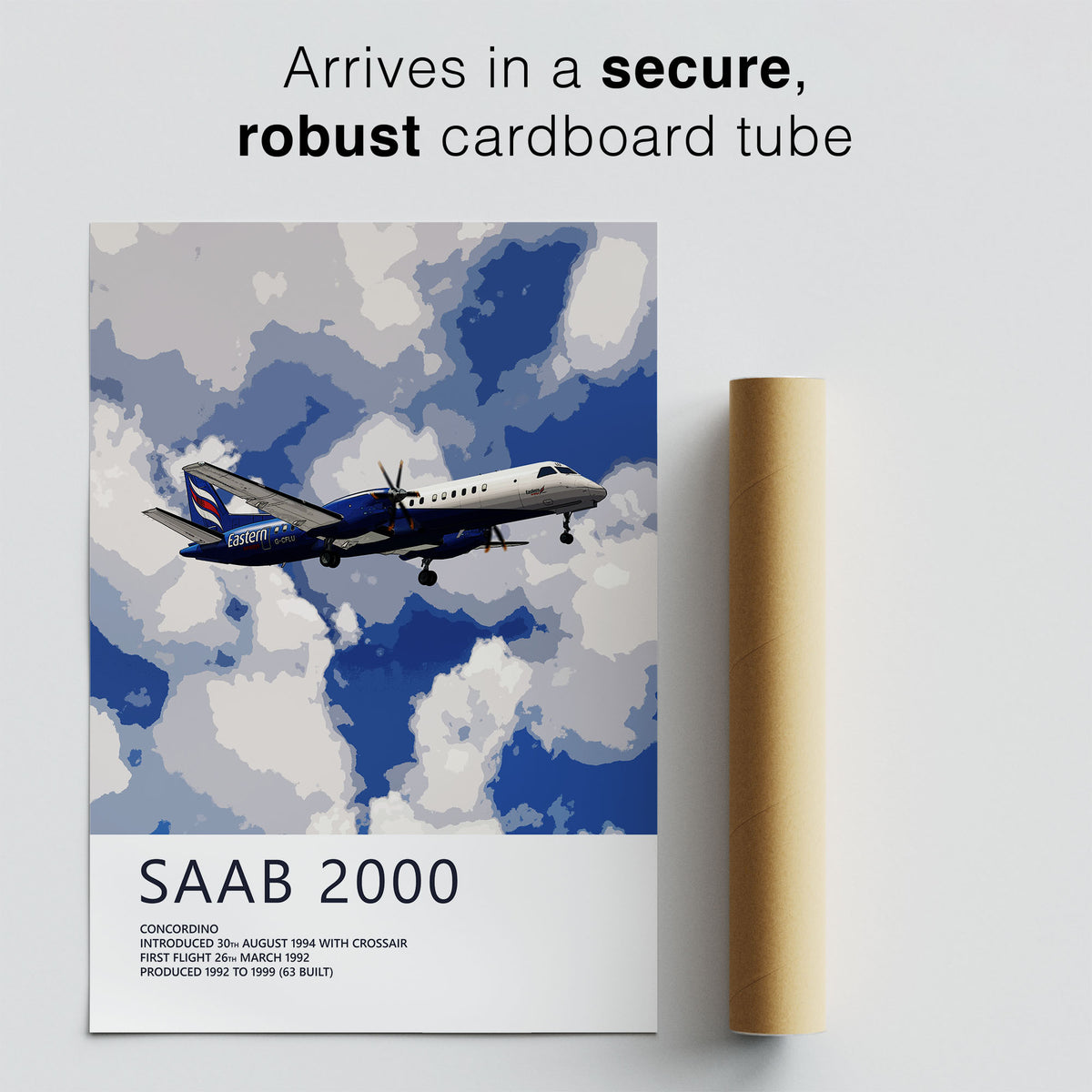 Eastern Airways Saab 2000 Poster