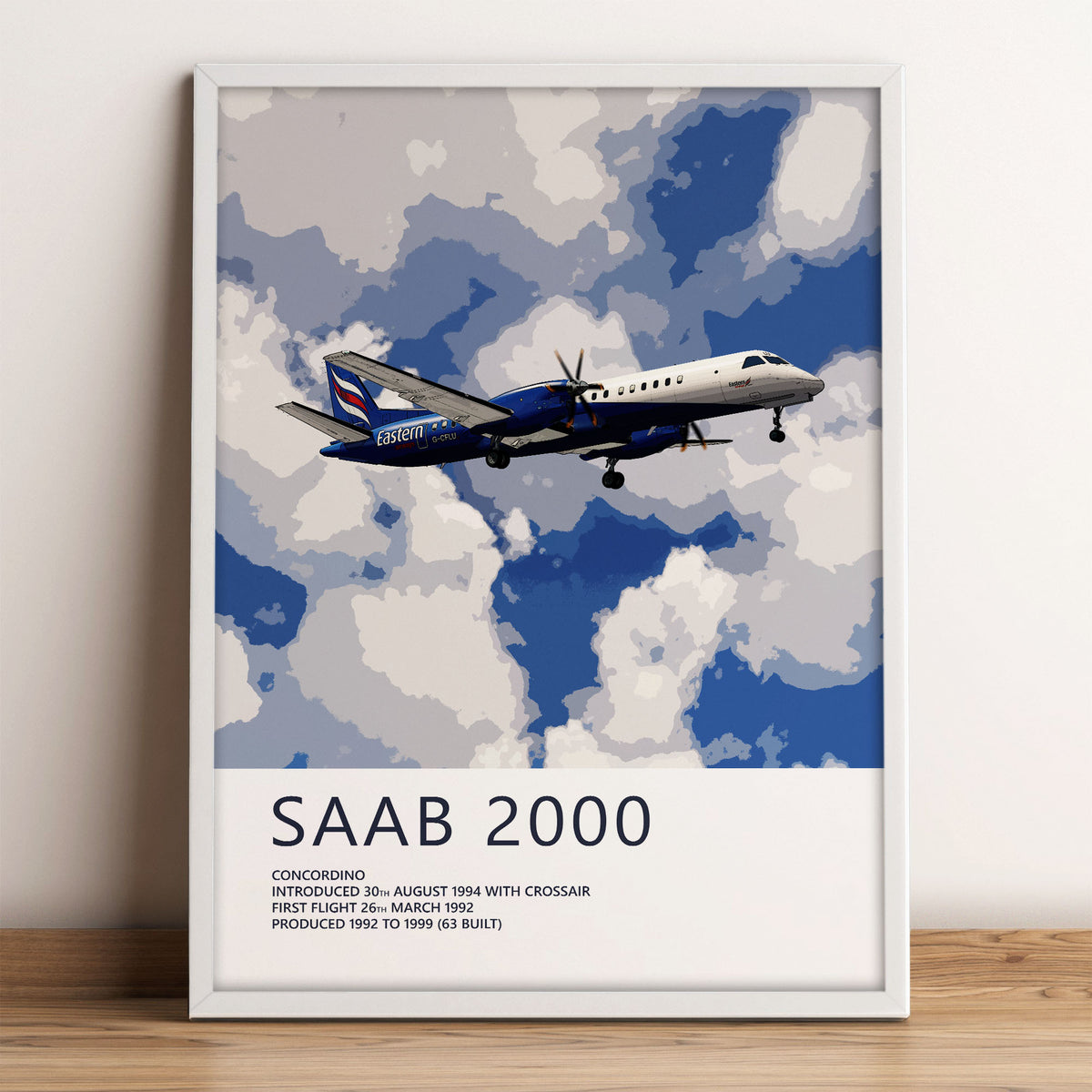 Eastern Airways Saab 2000 Poster