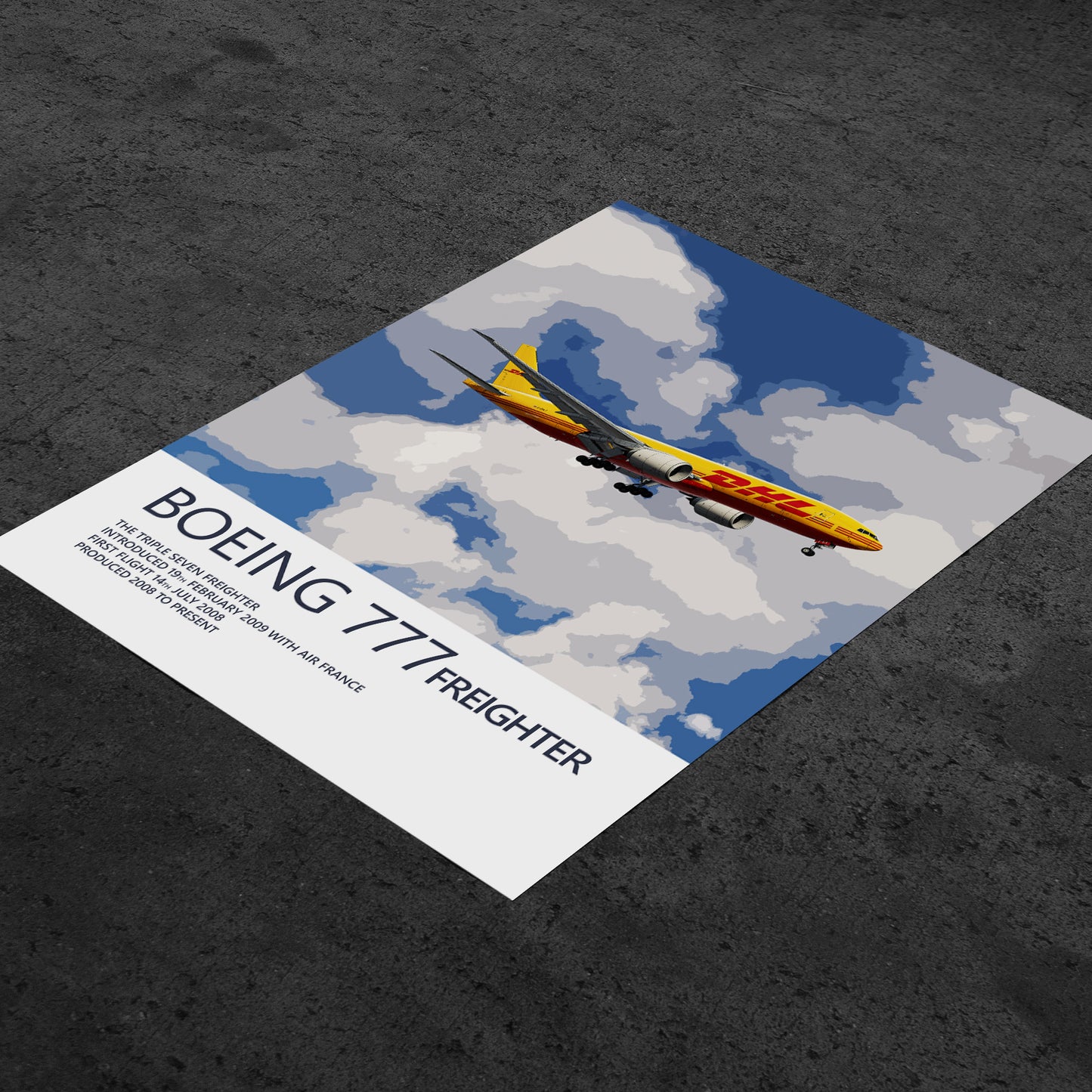 DHL Boeing 777F Poster (Opb. DHL Air UK)