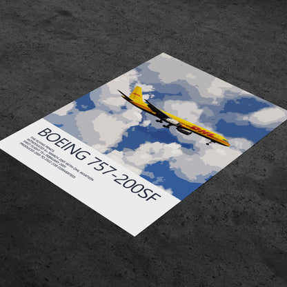 DHL Boeing 757 Poster (Opb. DHL Air UK)