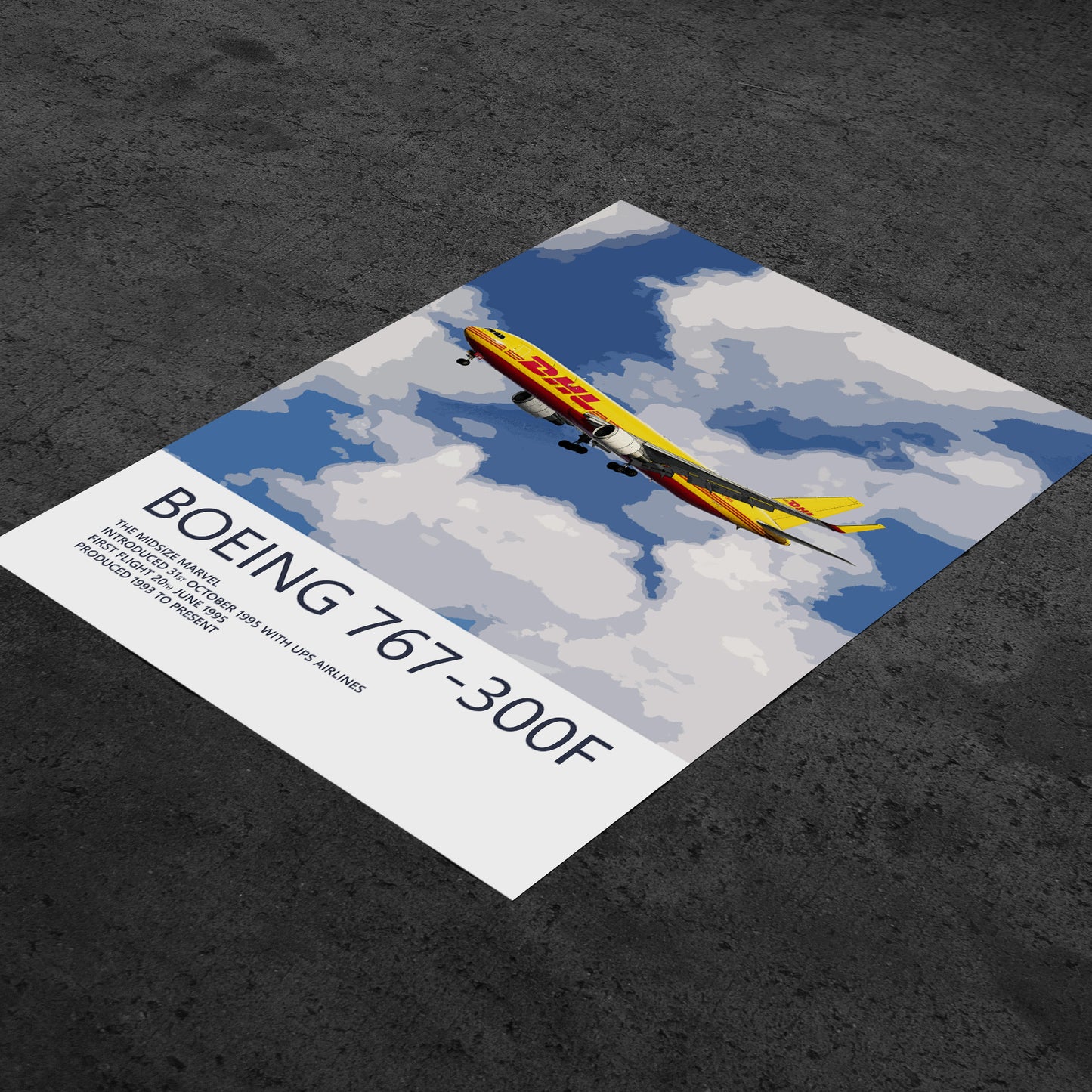 DHL Boeing 767 Poster (Opb. DHL Air UK)