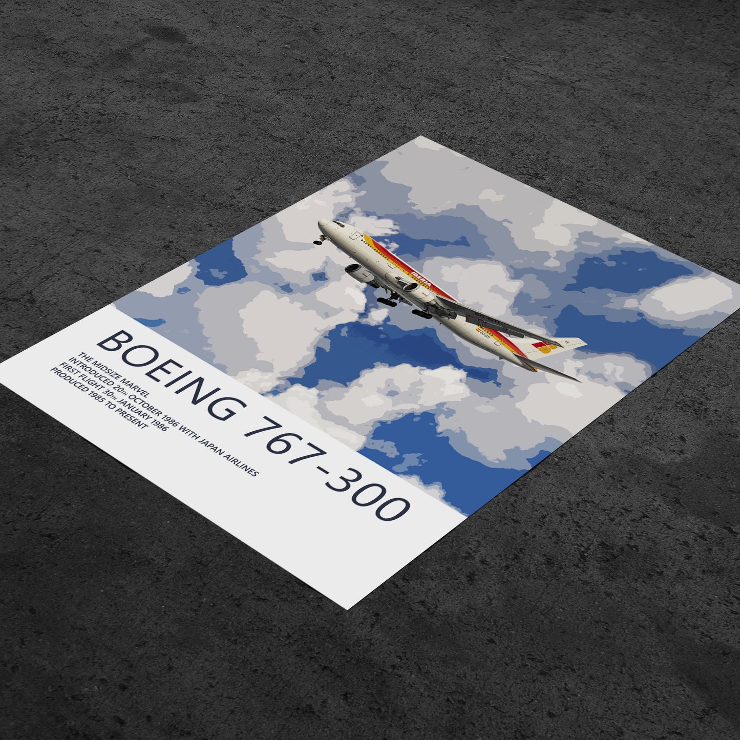 Iberia Boeing 767 Poster