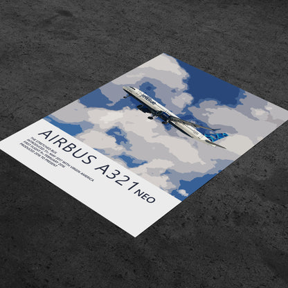 JetBlue Airbus A321 NEO Poster