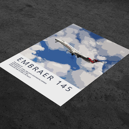 Loganair Embraer ERJ145 Poster