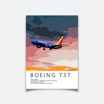 Southwest Boeing 737 Poster