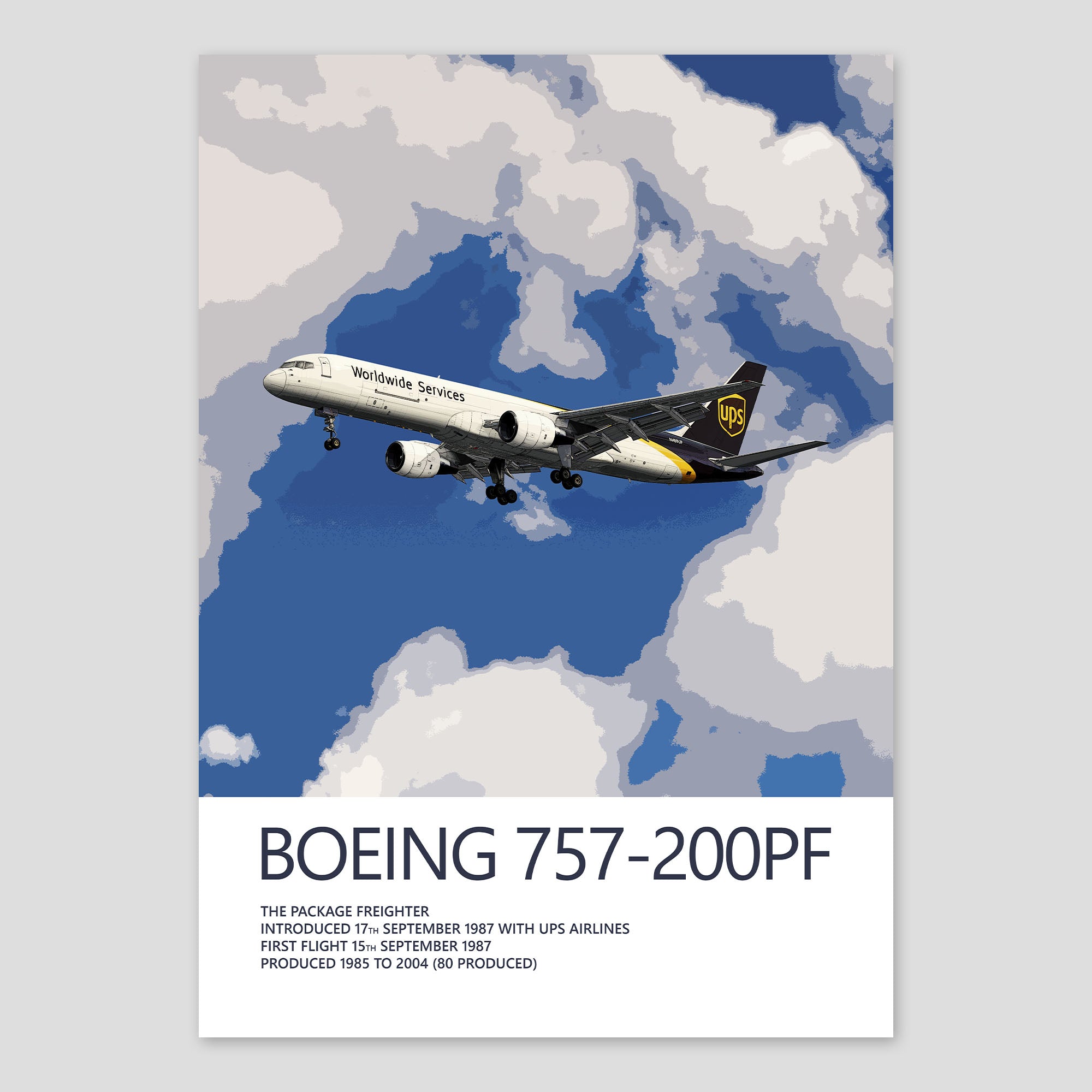 UPS Boeing 757 Poster – Headwind Designs