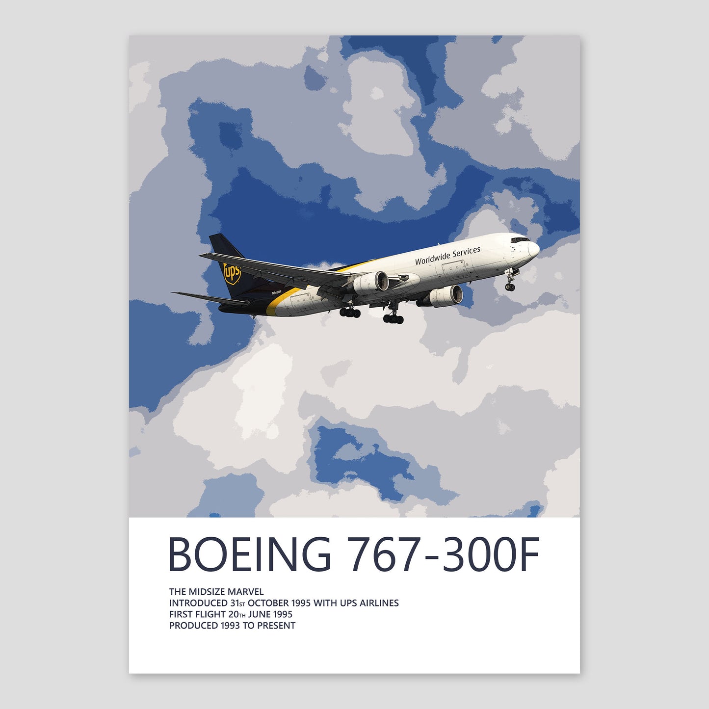 UPS Boeing 767 Poster