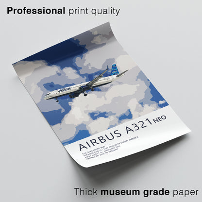 JetBlue Airbus A321 NEO Poster