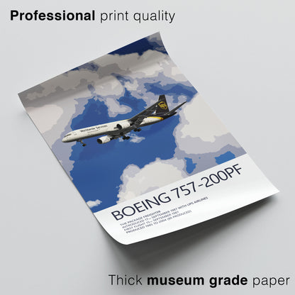 UPS Boeing 757 Poster