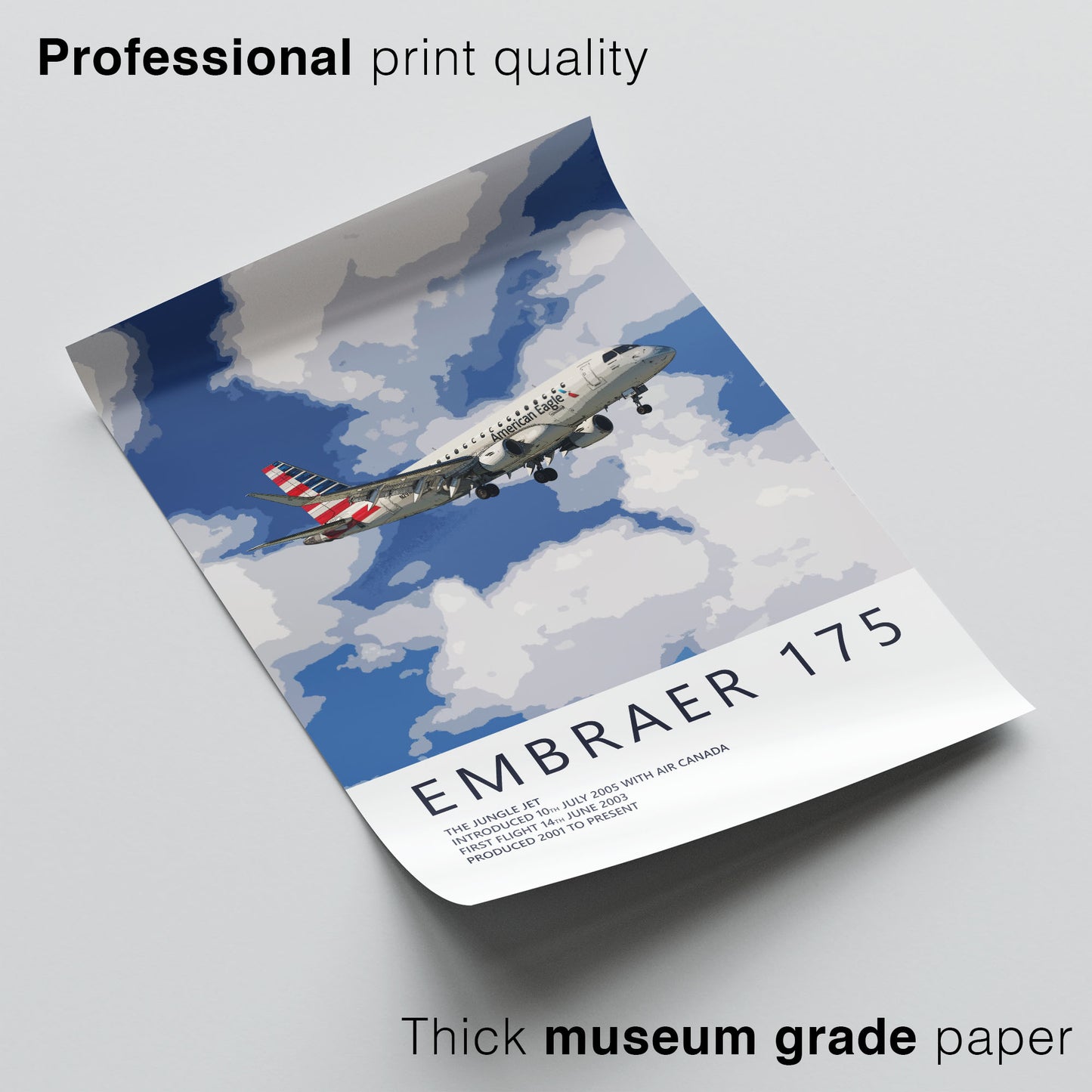 American Eagle (Opb. Envoy Air) Embraer 175 Poster