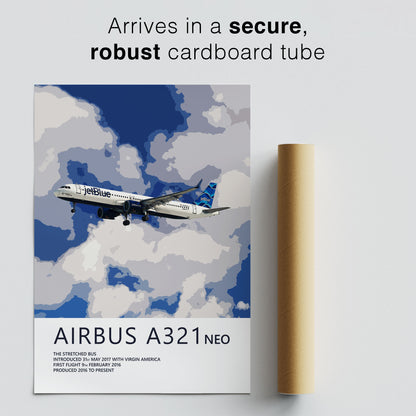 JetBlue Airbus A321 NEO Poster